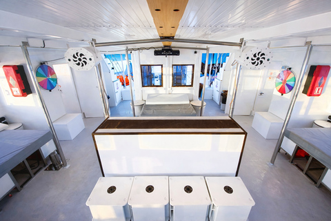 Ibiza: Sunset Boat Party with VIP Beds, DJs, Saxophonist and BBQ Basic Ticket: Includes 1 drink on the boat