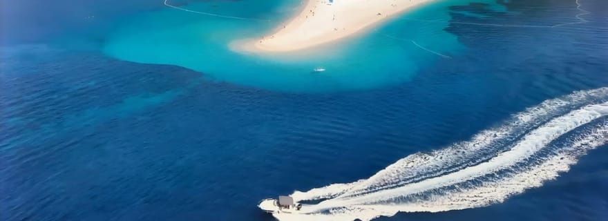 Makarska : Excursion en Hors-bord sur 3 Îles, Corne d'Or et Lagon Bleu