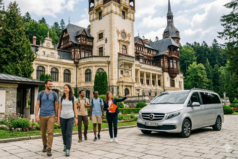 MINIVAN Bucharest : Peles Castle, Dracula's Castle & Brasov Audio Guide 24 Languages