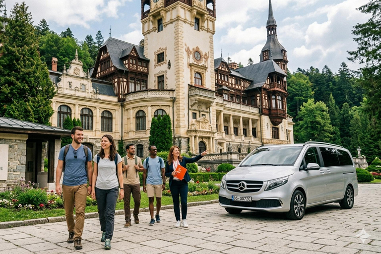 MINIVAN Bucharest : Peles Castle, Dracula's Castle & Brasov Audio Guide 24 Languages