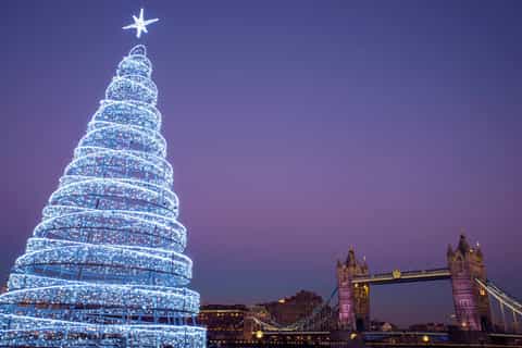 london se julelysene på 2timers byvandring på spansk