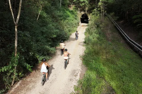 Northern Rivers Rail Trail E-Bike Hire w Shuttle from Byron