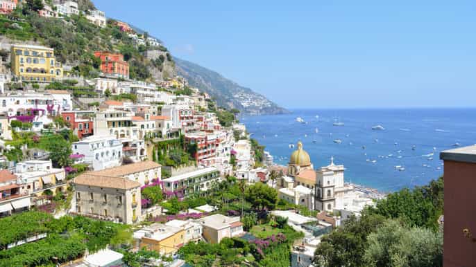 costiera amalfitana e positano tour in treno da roma