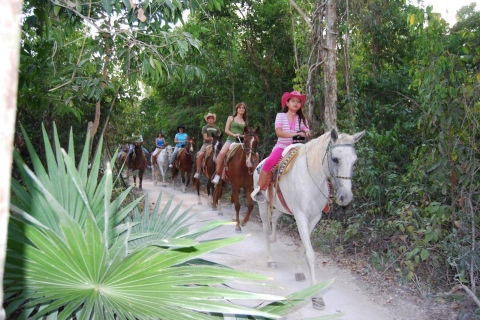 Paardrijden in de tropische jungle