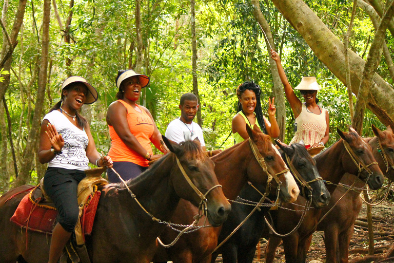 Ab Cancun / Playa del Carmen: Dschungel-Zipline & Ausritt