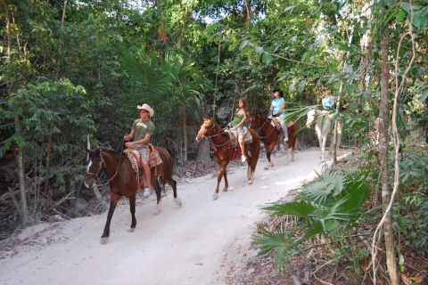 Ab Cancun / Playa del Carmen: Dschungel-Zipline & Ausritt
