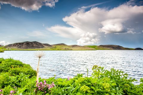 Vanuit de haven van Akureyri: vasteland-trip meer van Mývatn