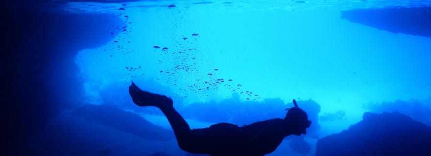 Aventure en hors-bord, plage, chambre bleue et plongée avec tuba à Curaçao