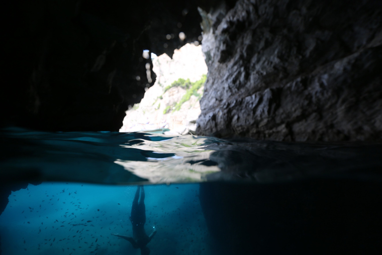 Vanuit Positano: Sorrento kust & Capri hele dag per bootRondleiding in het Engels