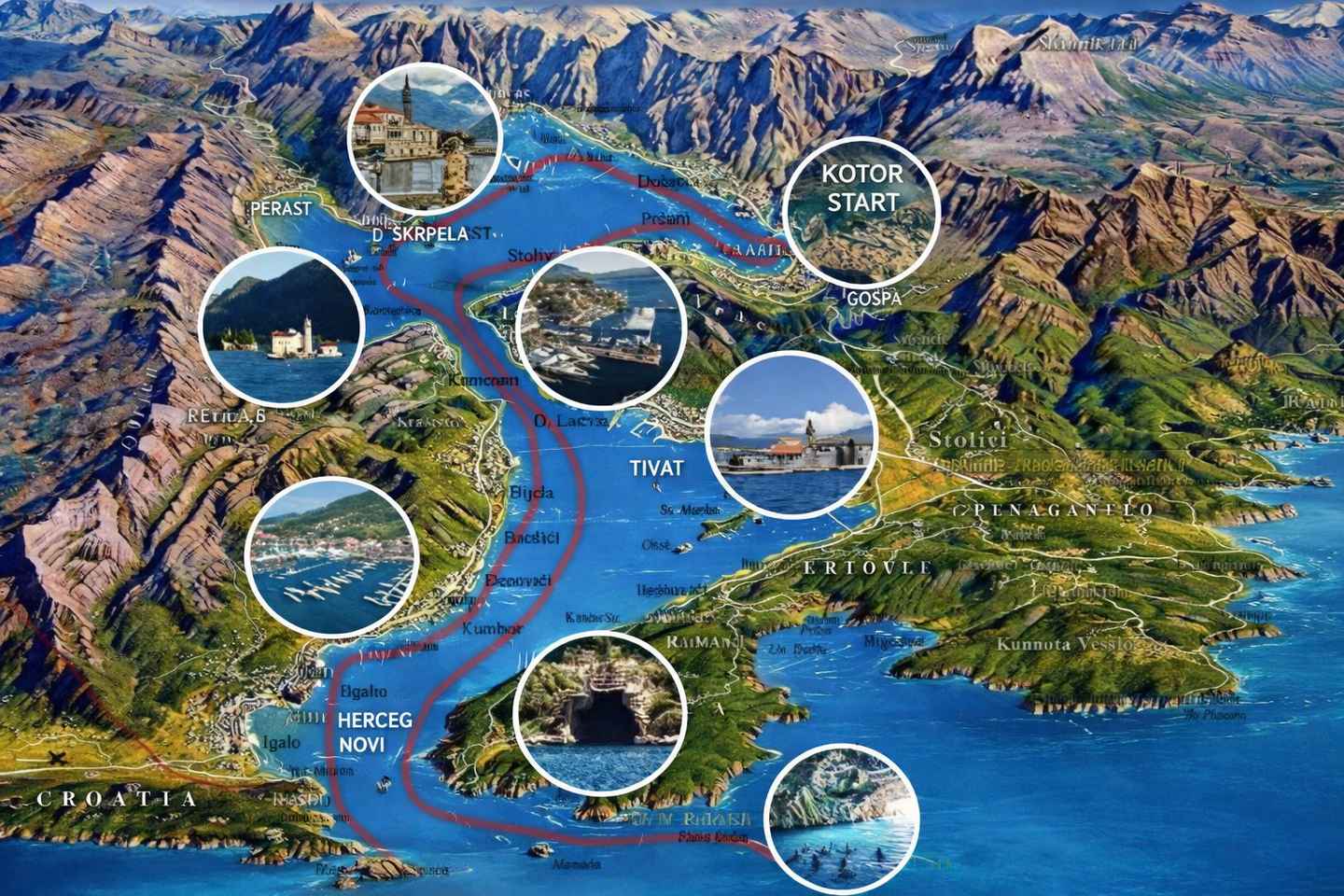 Kotor : Excursion en bateau, Grotte Bleue et plongée