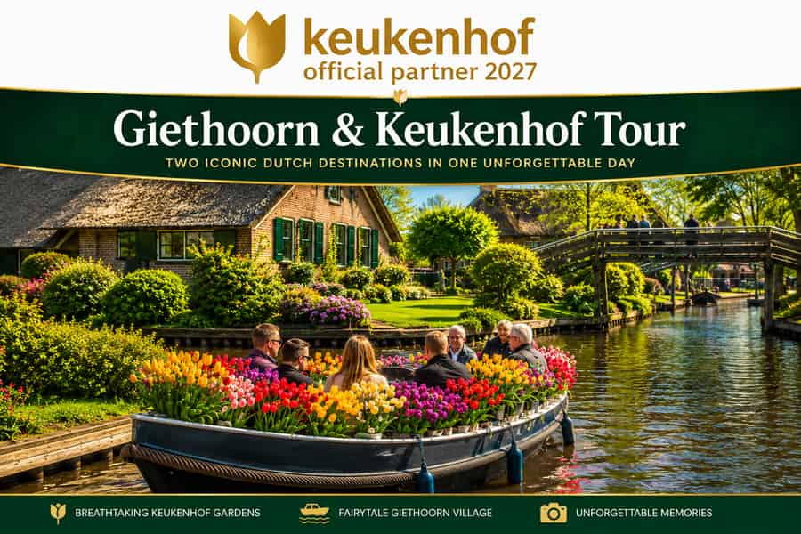 Amsterdam: Tagestour Giethoorn, Tulpenboot & Keukenhof. Foto: GetYourGuide Amsterdam: Tagestour Giethoorn, Tulpenboot & Keukenhof. Foto: GetYourGuide