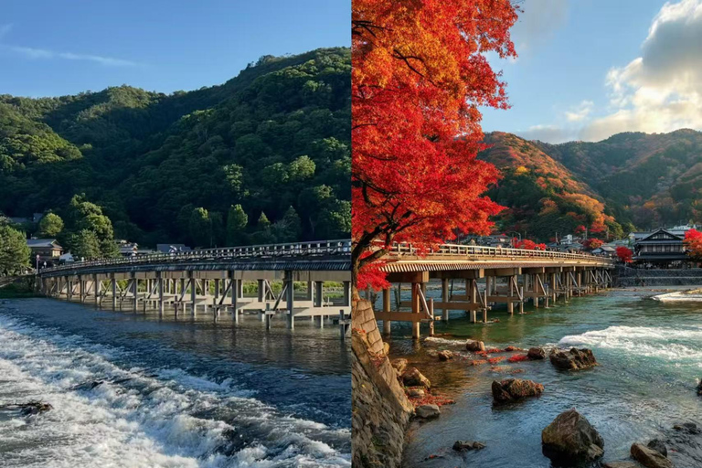 Tenryu-ji & Jojakko-ji, Hozugawa Gorge Trolley & Boat Drift From Osaka
