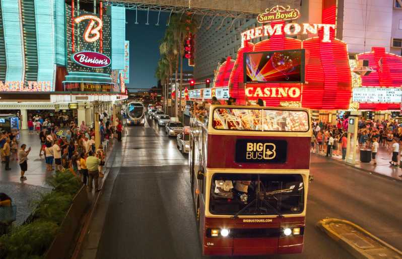 Лас-Вегас: обзорная ночная экскурсия на автобусе с открытым верхом