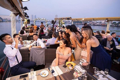 Bangkok: Rejs statkiem White Orchid Chao Phraya, tajski bufet i piwoWylot z Asiatique The Riverfront