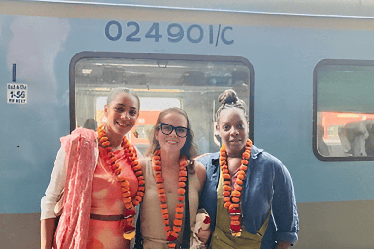 From Delhi: Taj Mahal & Agra Day Trip by Gatimaan Express 2nd Class Train with Car and Guide