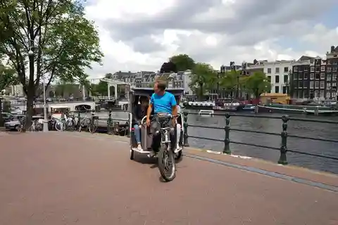 Visite d'Amsterdam en cyclo-pousse (1 heure)