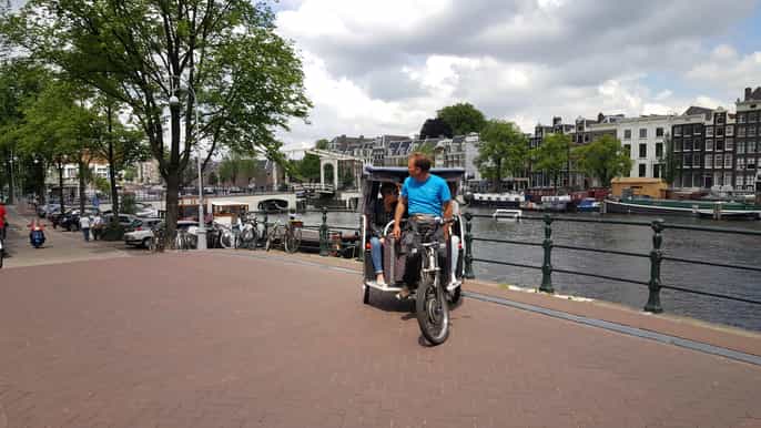 visite dune heure de poussepousse à amsterdam