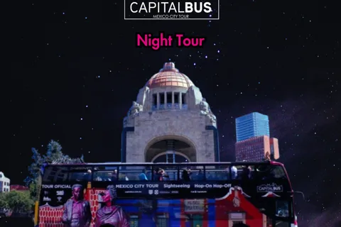 Mexico : visite nocturne en bus à impériale