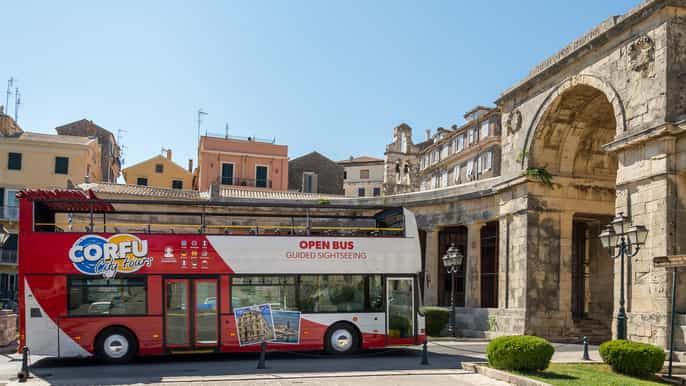 corfu old town and kanoni opentop bus tour