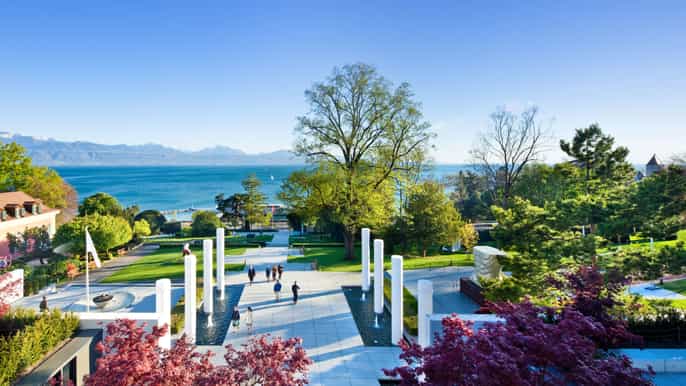 museu olímpico de lausanne e retorno a genebra de barco