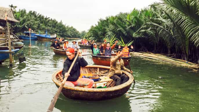 from hoi an market tour basket boat ride and cooking class