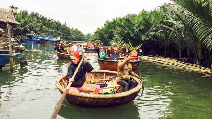 from hoi an halfday eco tour and basket boat ride