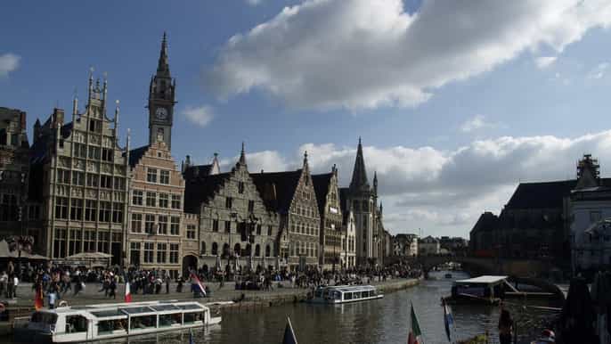 ghent walking tour from friday market to the cathedral
