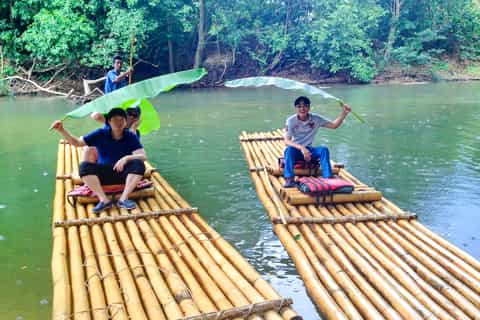 Khao Sok: Flussfahrt per Bambusfloß und Elefantenbaden