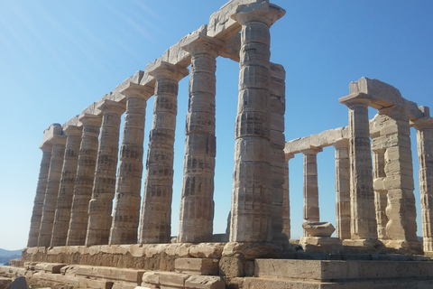 Cabo Sunião c/ Excursão Guiada no Templo de Poseidonpasseio em inglês