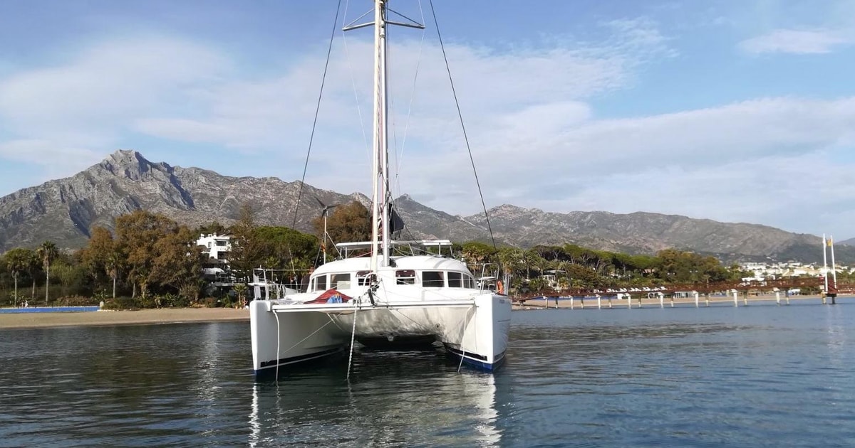 sky blue catamaran marbella