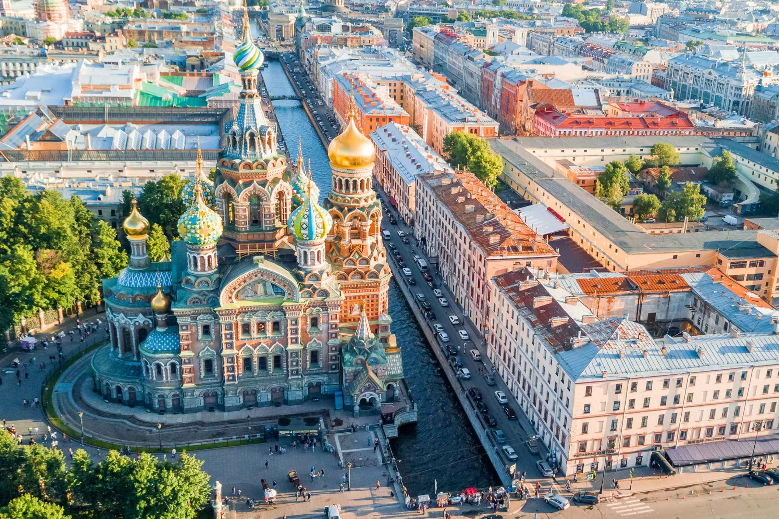 Храм Спаса-на-крови Санкт-Петербург с высоты