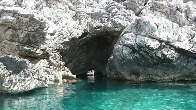 from rabac cres island and blue cave boat trip with lunch
