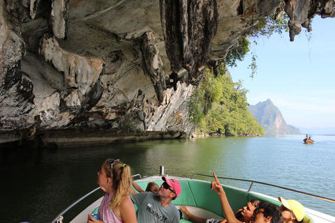 Depuis Phuket : baie de Phang Nga en hors-bord et canoë