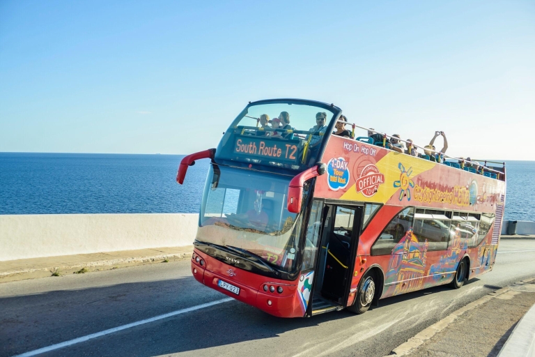 Malta: Insel-Busrundfahrt und optionale Bootstour24-h-Ticket: Land und Meer