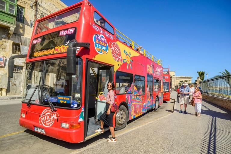 Malta: Insel-Busrundfahrt und optionale Bootstour48-h-Ticket: Land und Meer
