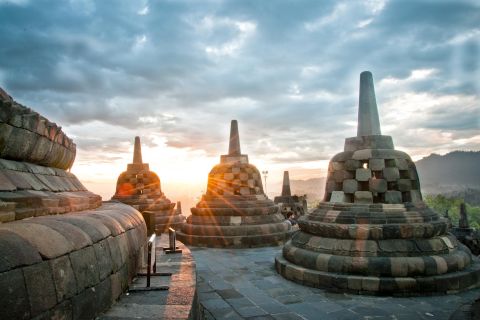 Dagtocht bij zonsopgang Borobudur, vulkaan Merapi, Prambanan