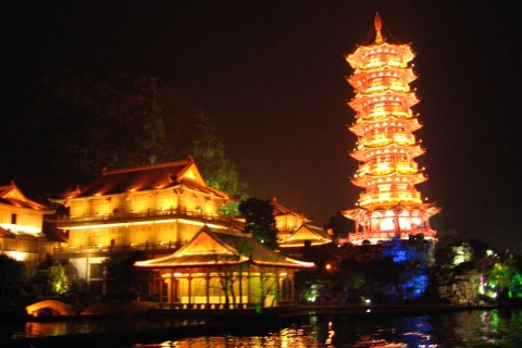 Guilin: Four Lakes Night Cruise with Round-trip Transfer