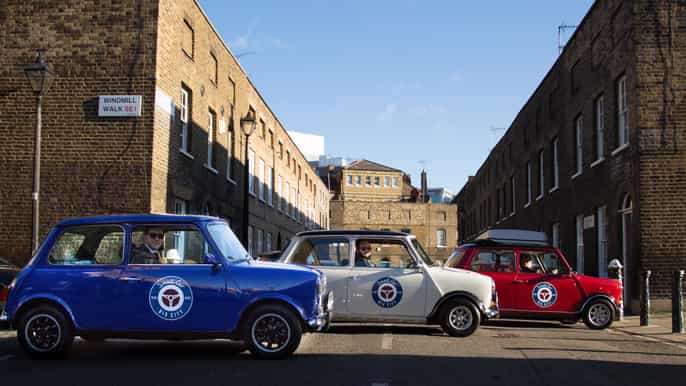 londres local privado de filme de 3 horas mini cooper tour