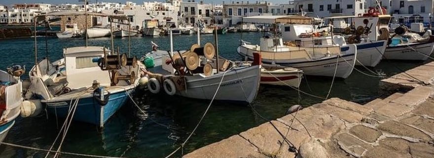 Au départ de Paros : visite en bus de l'île de Paros et tour en bateau à Antiparos