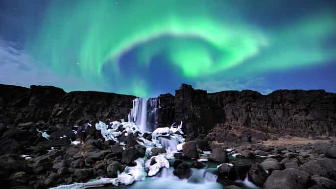 from reykjavik golden circle and northern lights combo