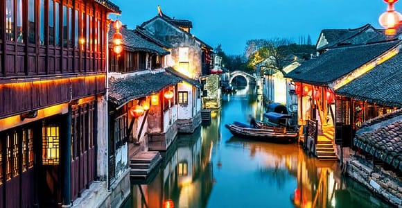 Su Zhou und Zhou Zhuang Wasserdorf Tagestour