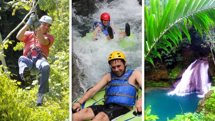 ocho rios ziplining river tubing and blue hole