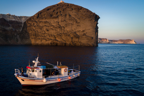 Santorini Sunset Fishing Trip with Dinner and Drinks Small Group Tour