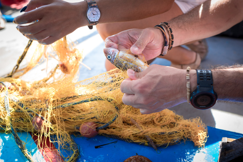 Santorini Sunset Fishing Trip with Dinner and Drinks Small Group Tour