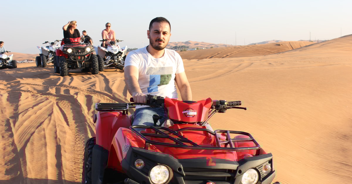From Dubai Morning ATV Quad Biking Desert Safari Adventure GetYourGuide