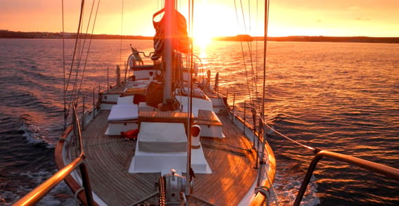 Lisbon: Daylight or Sunset on a Vintage Sailboat