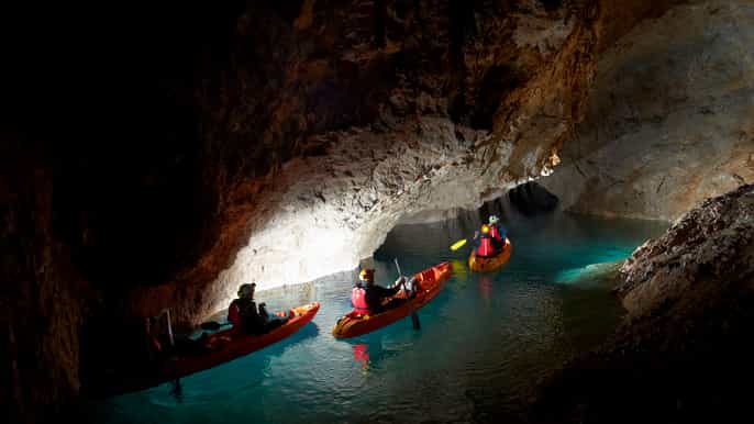 from bled fullday underground kayaking