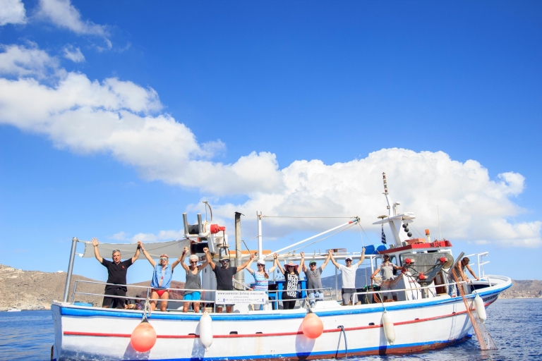 Santorini: viaje de pesca tradicional y almuerzo de pescado fresco