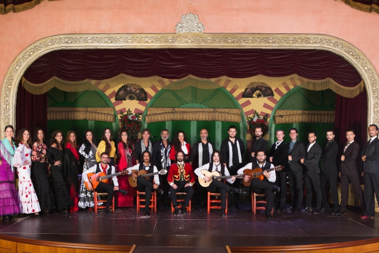 Sevilla: show de flamenco de 3 h y tour nocturno en autobúsTour en autobús, espectáculo de flamenco y bebida