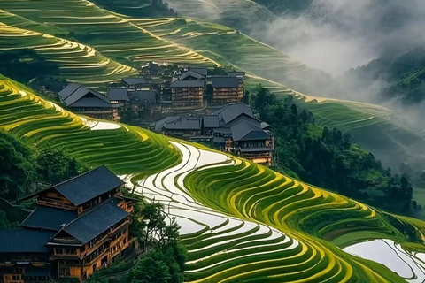 Guangxi: Longji Rice Terraces Cable Car Sightseeing Business Vehicle Small Group + Round-trip Ropeway